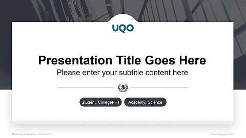 University of Quebec in Outaouais National Scholarship Defense PPT Template