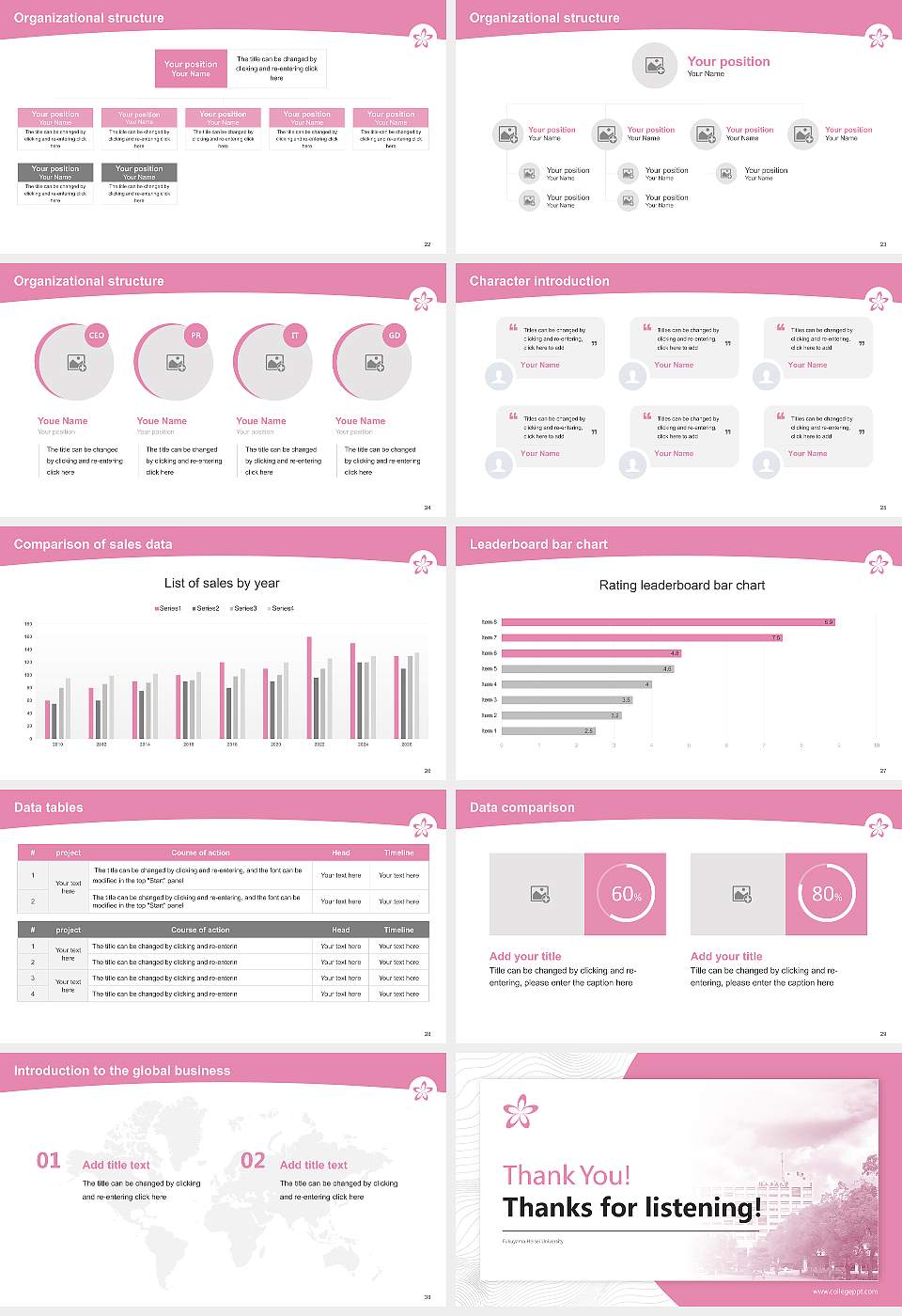 Fukuyama Heisei University Academic Presentation/Research Findings Report PPT Template16:9 ratio PPT effect preview image4