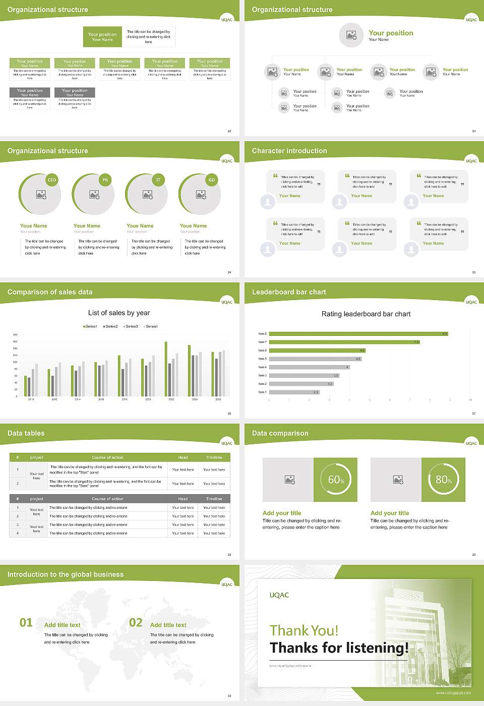 University of Quebec at Chicoutimi Academic Presentation/Research Findings Report PPT Template16:9 ratio PPT effect preview image4