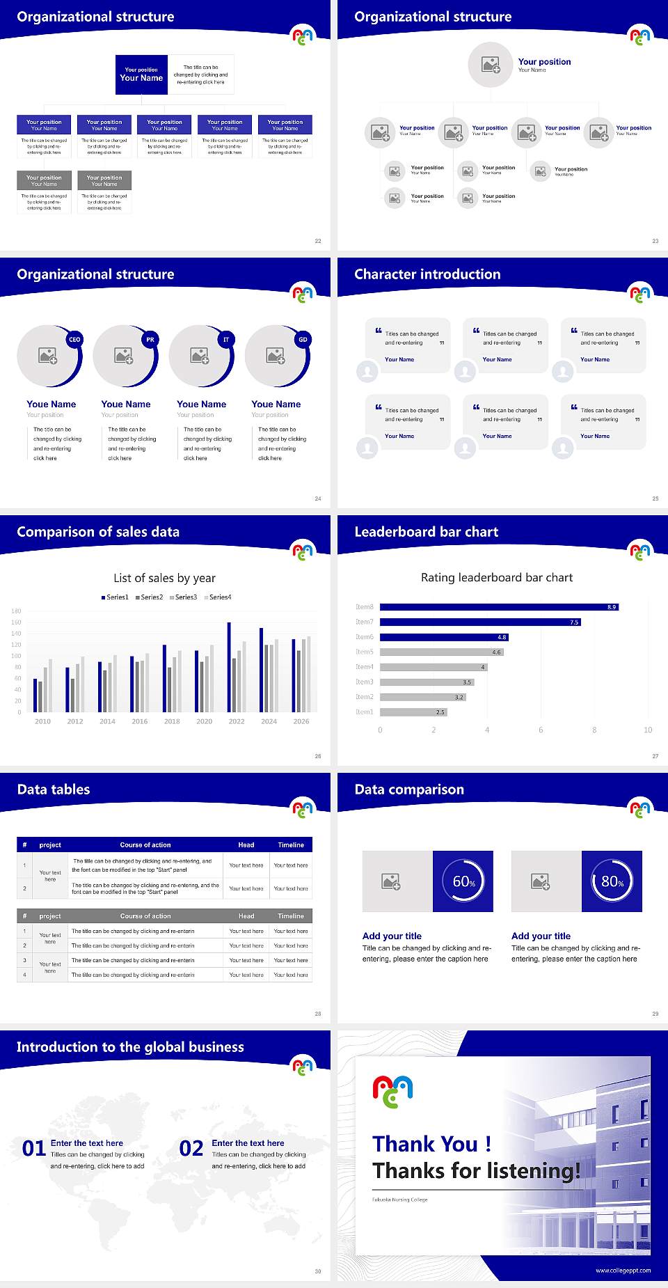 Fukuoka Nursing College Academic Presentation/Research Findings Report PPT Template4:3 ratio PPT effect preview image4