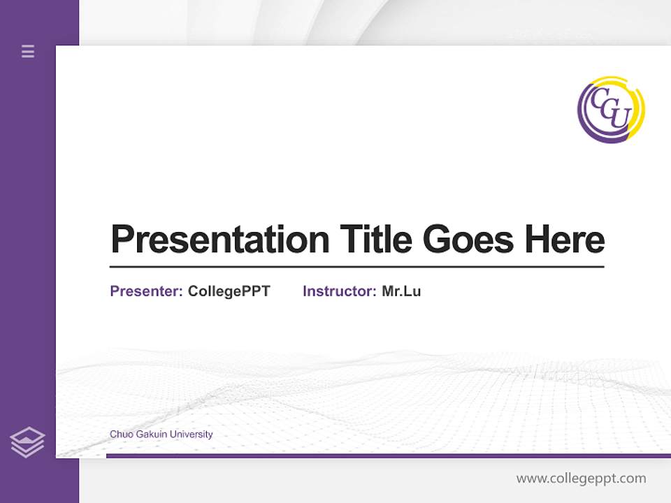 Chuo Gakuin University Thesis Proposal/Graduation Defense PPT Template4:3 ratio PPT effect preview image5