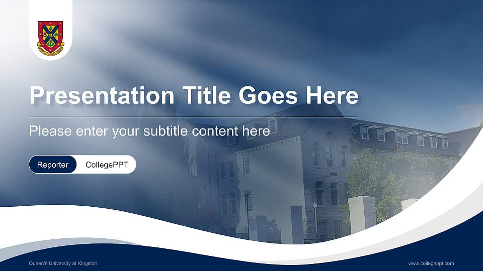 Queen’s University at Kingston Lecture Sharing and Networking Event PPT Template16:9 ratio PPT effect preview image