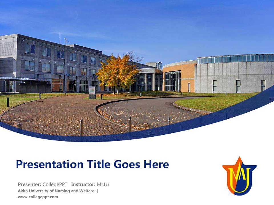 Akita University of Nursing and Welfare Course/Courseware Creation PPT Template4:3 ratio PPT effect preview image5