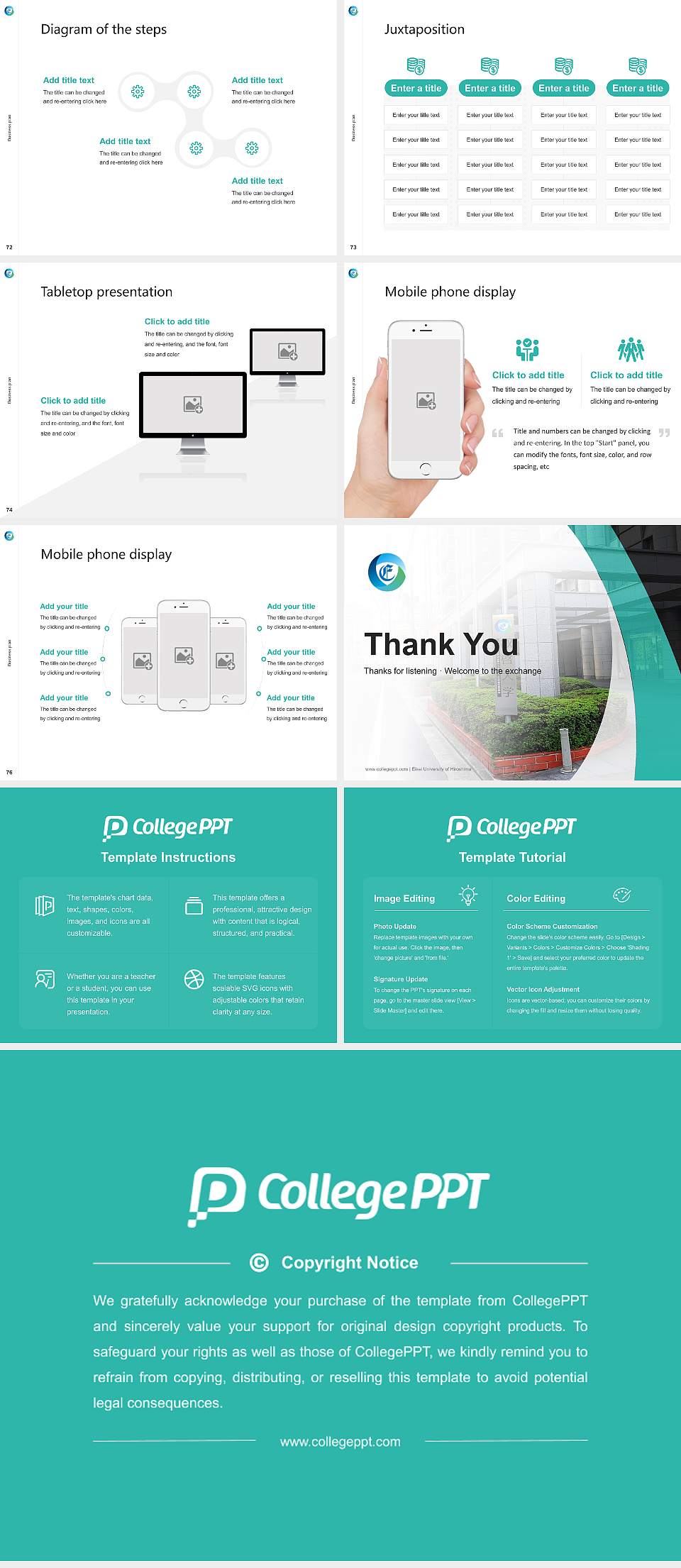 Eikei University of Hiroshima Competition/Entrepreneurship Contest PPT Template4:3 ratio PPT effect preview image9