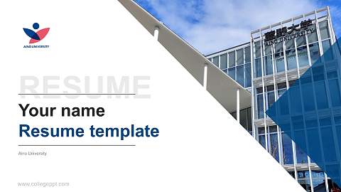 Aino University Resume PPT Template