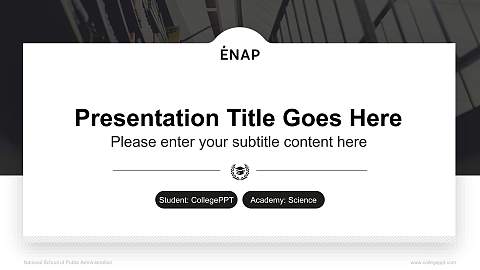 National School of Public Administration National Scholarship Defense PPT Template