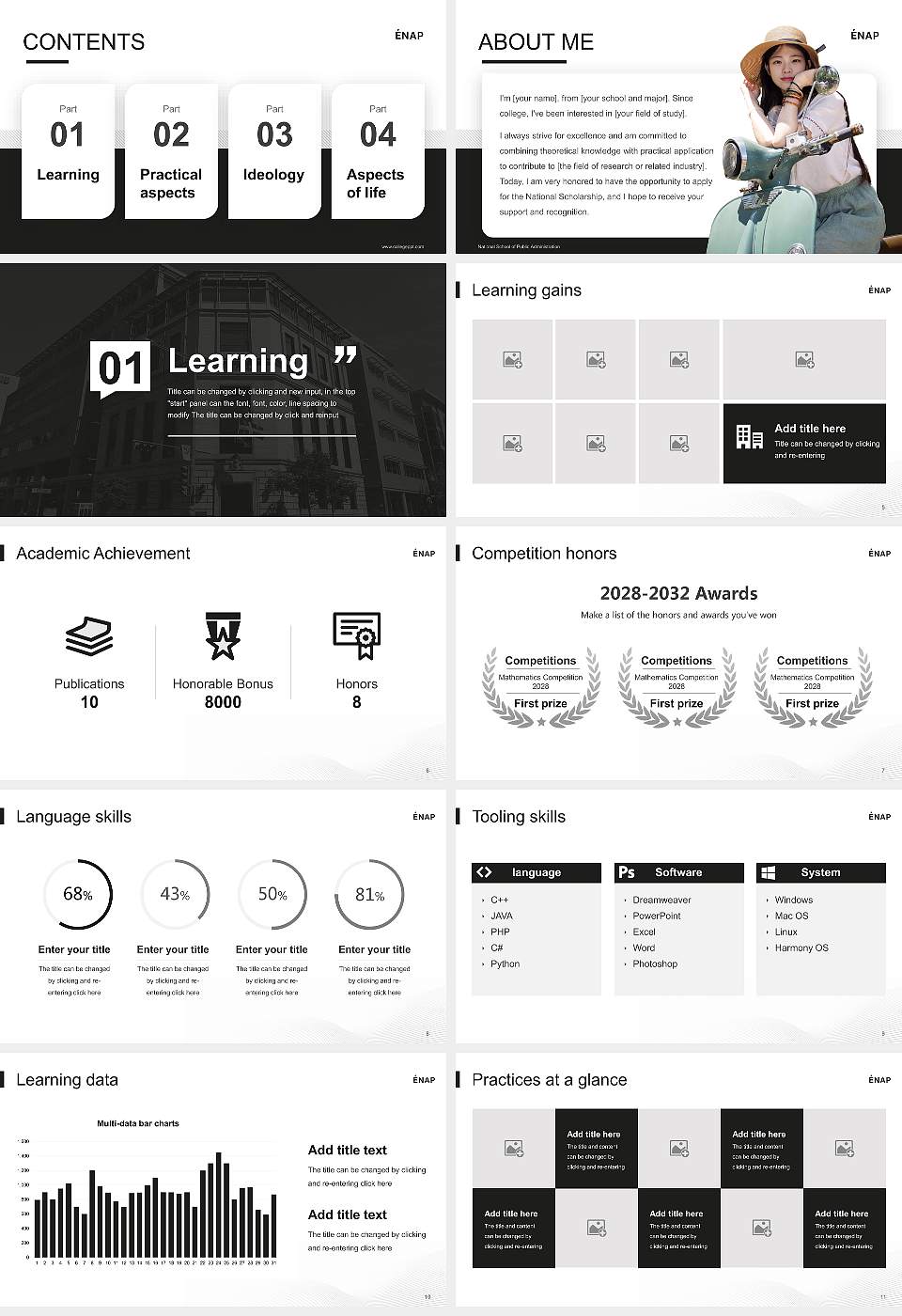 National School of Public Administration National Scholarship Defense PPT Template16:9 ratio PPT effect preview image2