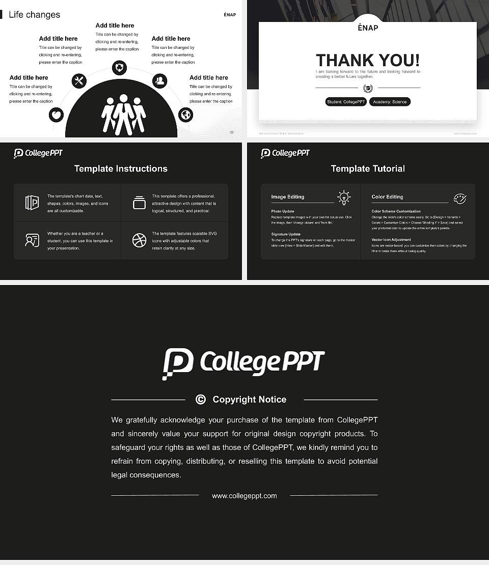 National School of Public Administration National Scholarship Defense PPT Template16:9 ratio PPT effect preview image4