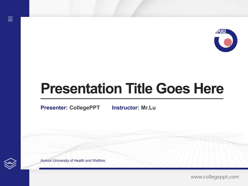 Aomori University of Health and Welfare Thesis Proposal/Graduation Defense PPT Template4:3 ratio PPT effect preview image5