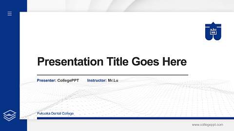 Fukuoka Dental College Thesis Proposal/Graduation Defense PPT Template