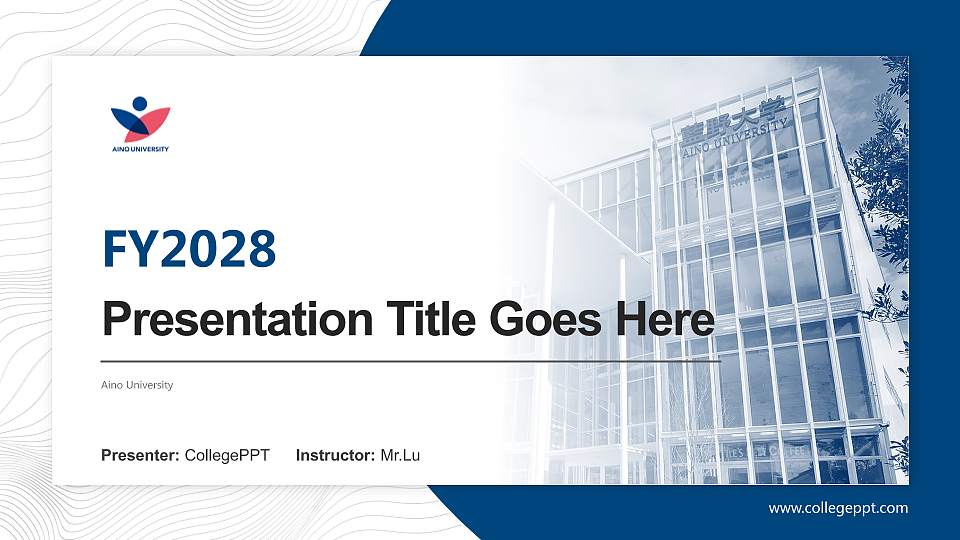 Aino University Academic Presentation/Research Findings Report PPT Template16:9 ratio PPT effect preview image