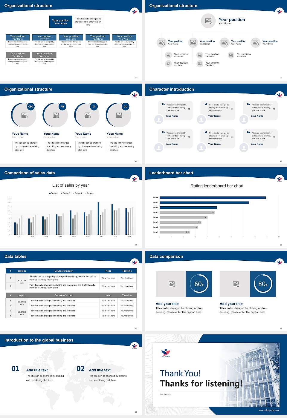 Aino University Academic Presentation/Research Findings Report PPT Template16:9 ratio PPT effect preview image4