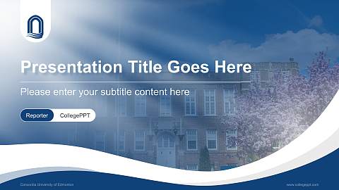 Concordia University of Edmonton Lecture Sharing and Networking Event PPT Template