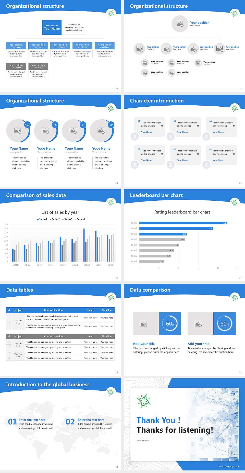 Doho University Academic Presentation/Research Findings Report PPT Template4:3 ratio PPT effect preview image4