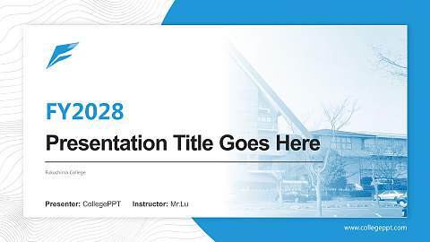 Fukushima College Academic Presentation/Research Findings Report PPT Template