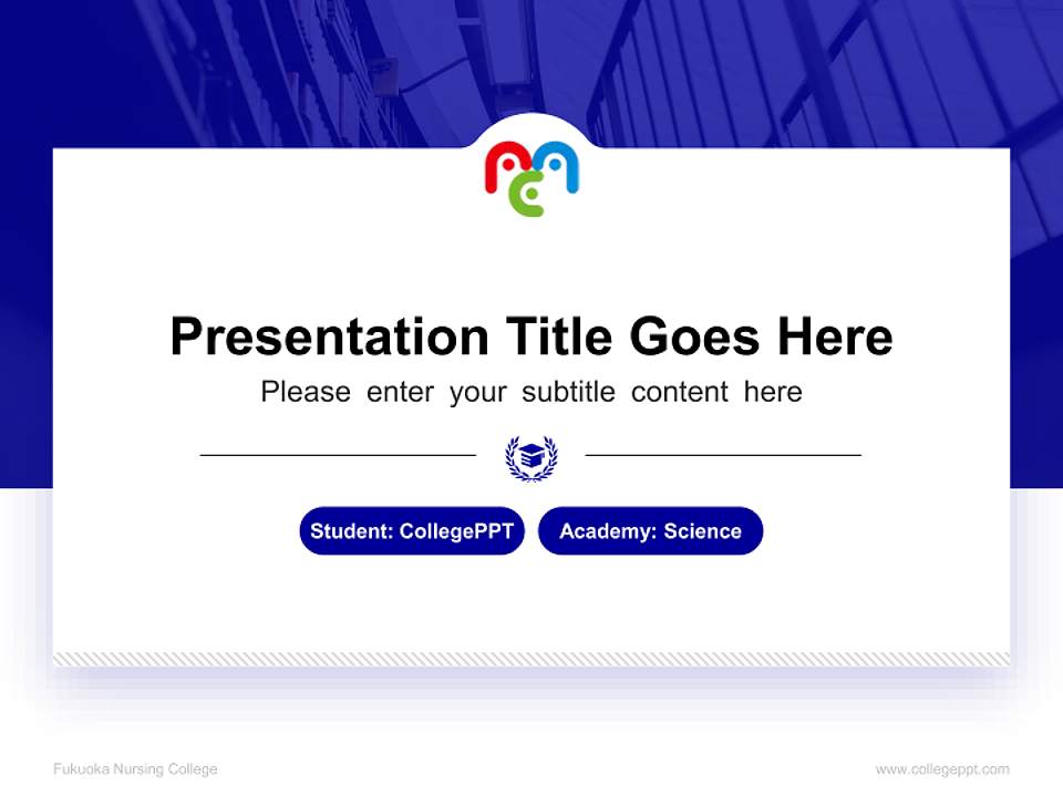 Fukuoka Nursing College National Scholarship Defense PPT Template4:3 ratio PPT effect preview image4