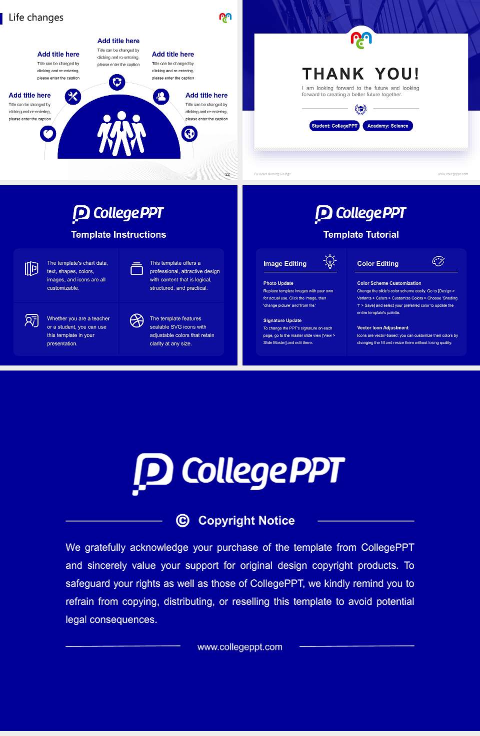 Fukuoka Nursing College National Scholarship Defense PPT Template4:3 ratio PPT effect preview image4