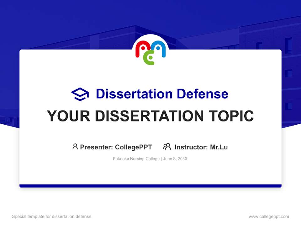 Fukuoka Nursing College Graduation Thesis Defense PPT Template4:3 ratio PPT effect preview image7