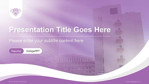Bunka Gakuen University Lecture Sharing and Networking Event PPT Template