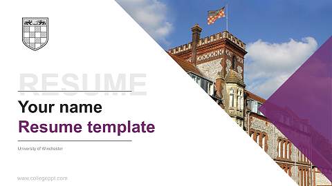 University of Winchester Resume PPT Template
