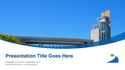 Akita Prefectural University Course/Courseware Creation PPT Template