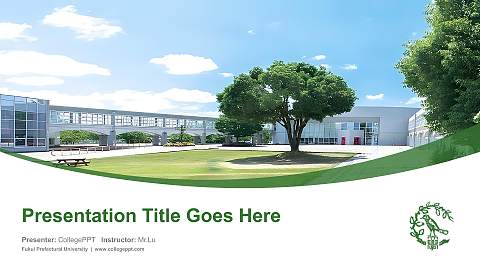 Fukui Prefectural University Course/Courseware Creation PPT Template