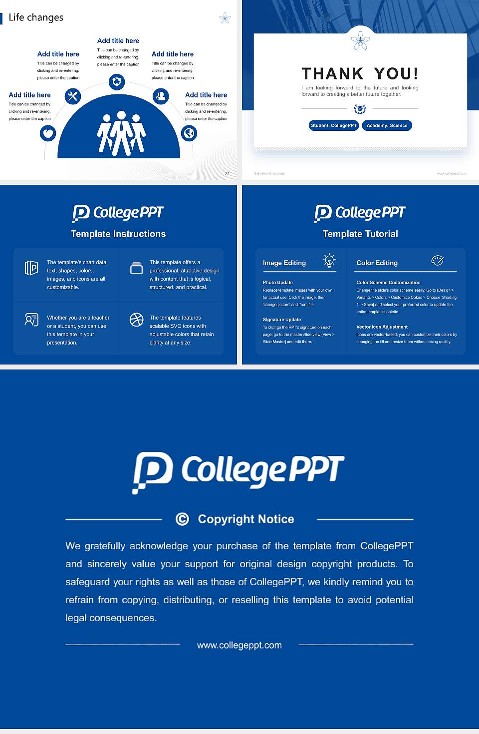 Gakushuin University National Scholarship Defense PPT Template4:3 ratio PPT effect preview image4