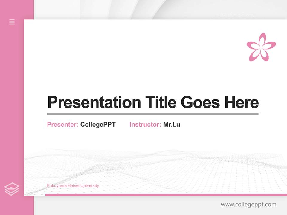 Fukuyama Heisei University Thesis Proposal/Graduation Defense PPT Template4:3 ratio PPT effect preview image5