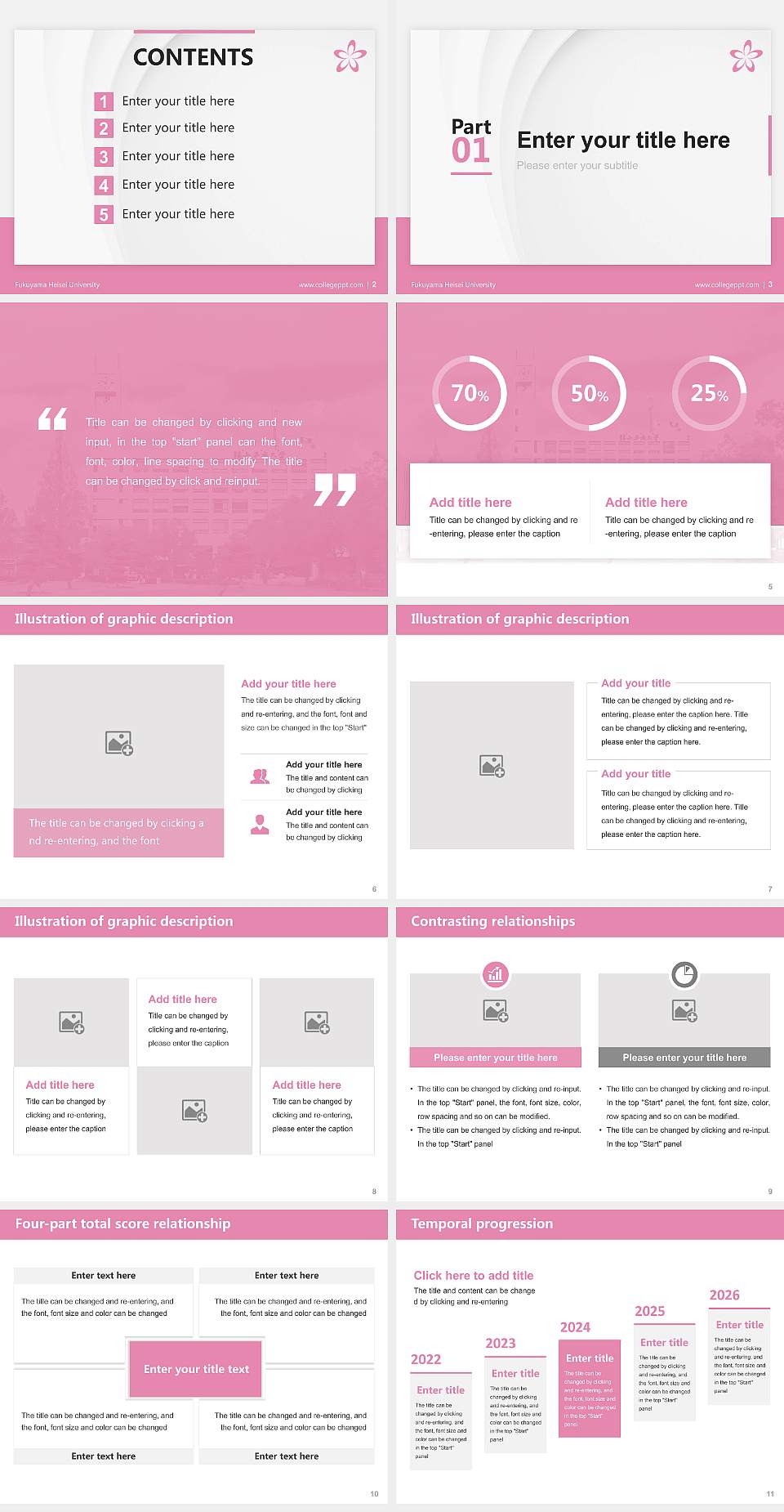 Fukuyama Heisei University Thesis Proposal/Graduation Defense PPT Template4:3 ratio PPT effect preview image2