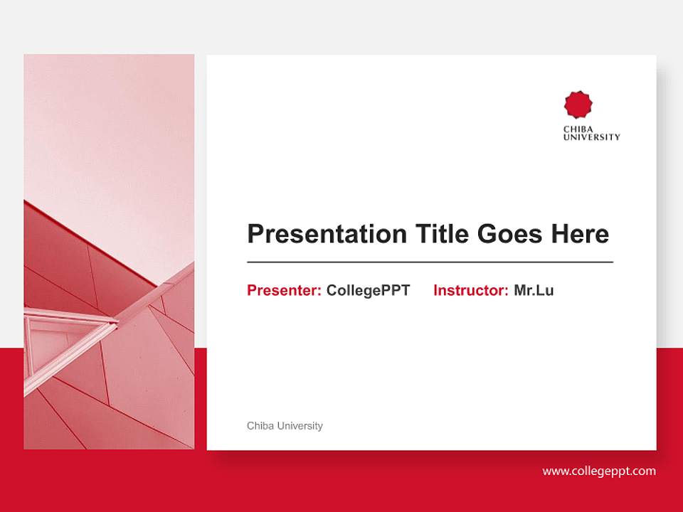 Chiba University General Purpose PPT Template4:3 ratio PPT effect preview image6