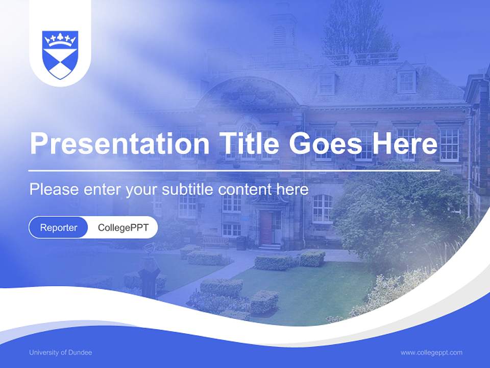 University of Dundee Lecture Sharing and Networking Event PPT Template4:3 ratio PPT effect preview image4