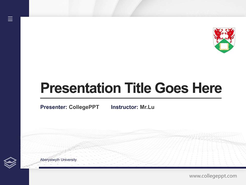 Aberystwyth University Thesis Proposal/Graduation Defense PPT Template4:3 ratio PPT effect preview image5
