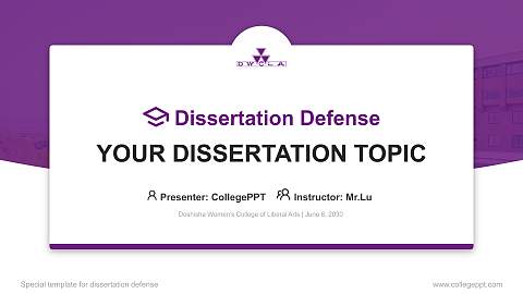Doshisha Women’s College of Liberal Arts Graduation Thesis Defense PPT Template