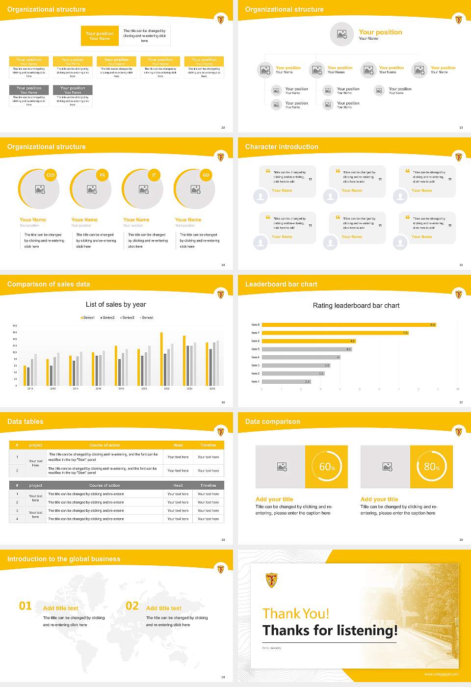 Ferris University Academic Presentation/Research Findings Report PPT Template16:9 ratio PPT effect preview image4