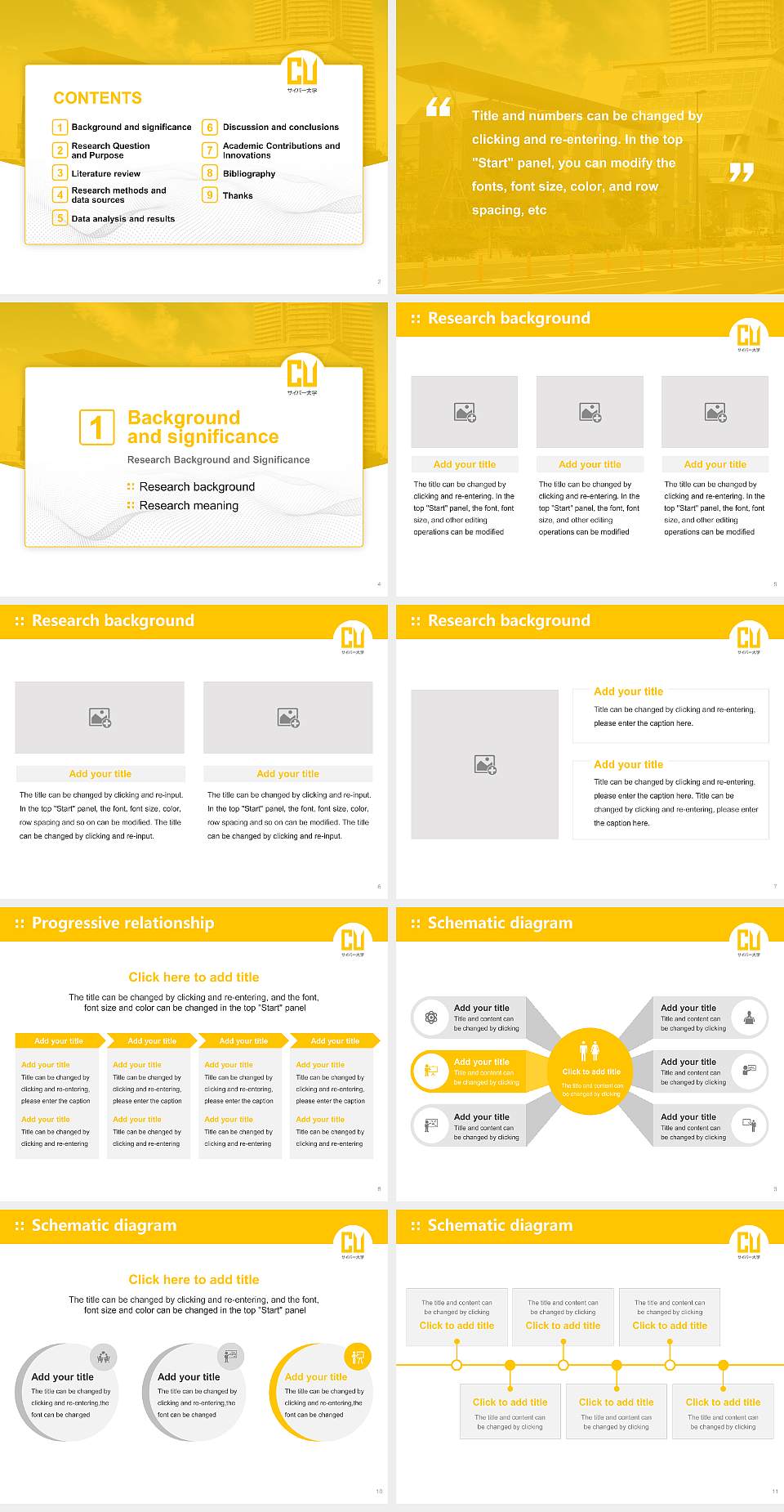 Cyber University Graduation Thesis Defense PPT Template4:3 ratio PPT effect preview image2
