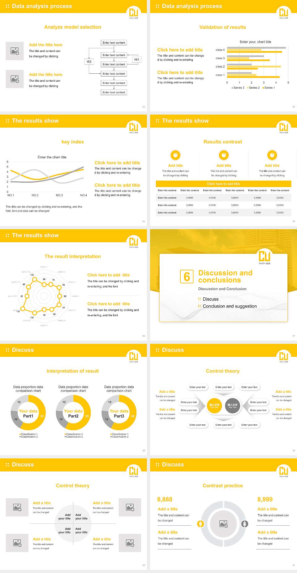 Cyber University Graduation Thesis Defense PPT Template4:3 ratio PPT effect preview image5