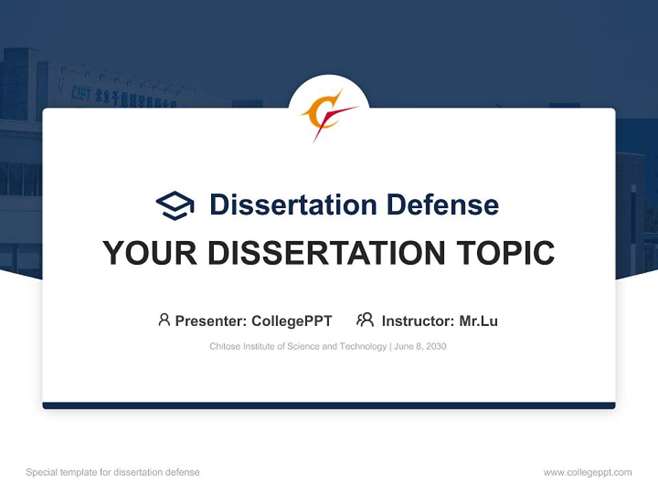 Chitose Institute of Science and Technology Graduation Thesis Defense PPT Template4:3 ratio PPT effect preview image7