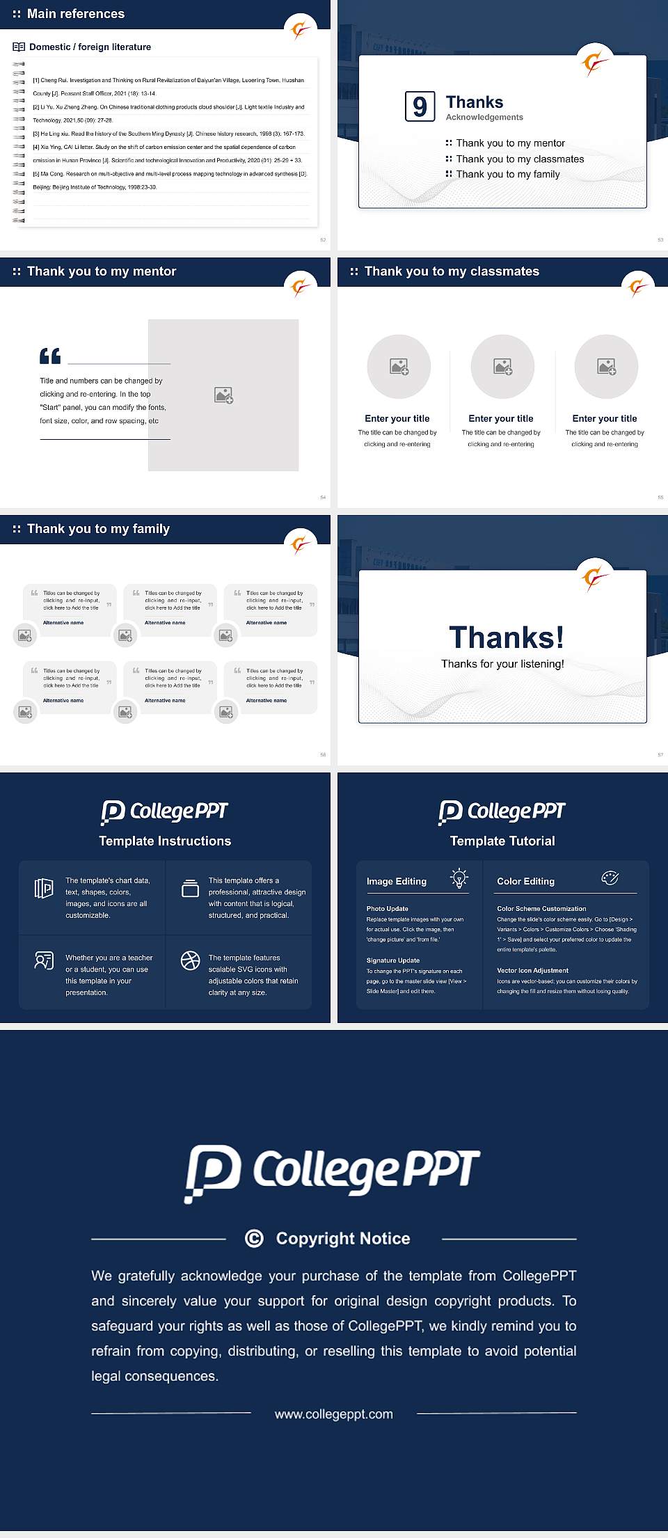 Chitose Institute of Science and Technology Graduation Thesis Defense PPT Template4:3 ratio PPT effect preview image7