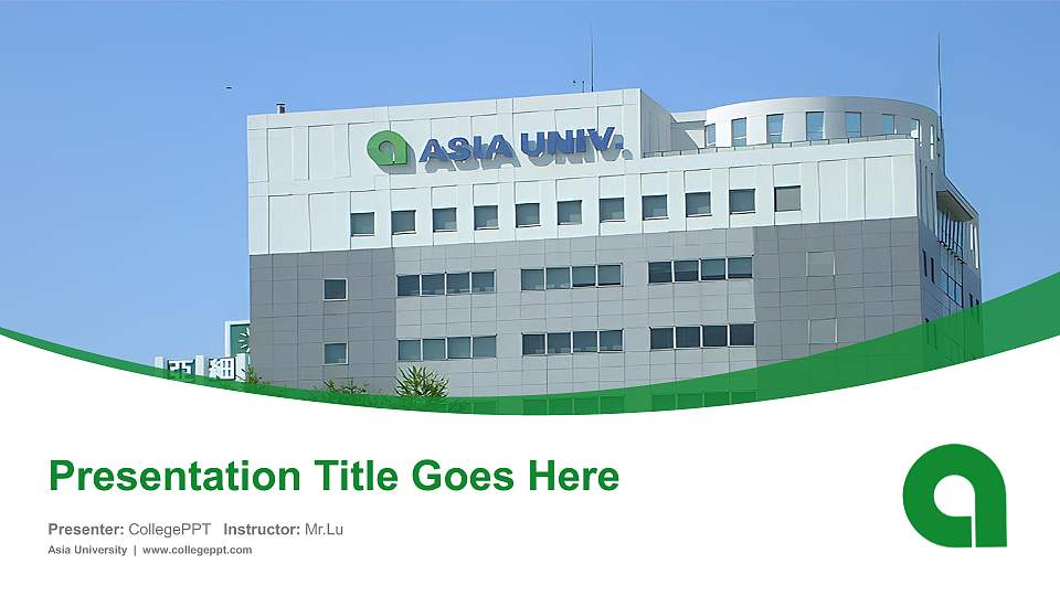 Asia University Course/Courseware Creation PPT Template16:9 ratio PPT effect preview image