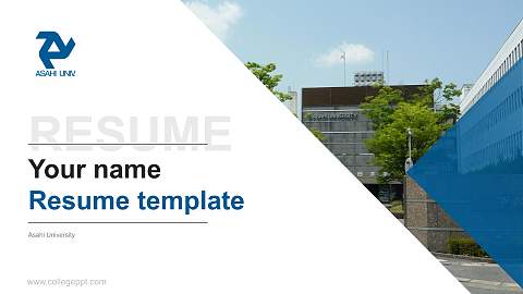 Asahi University Resume PPT Template