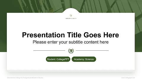 International College for Postgraduate Buddhist Studies National Scholarship Defense PPT Template