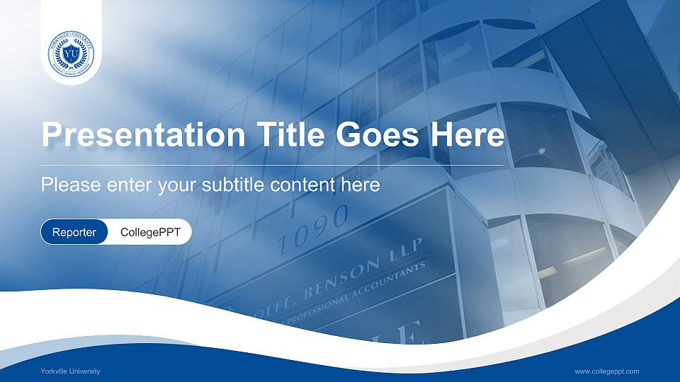 Yorkville University Lecture Sharing and Networking Event PPT Template16:9 ratio PPT effect preview image