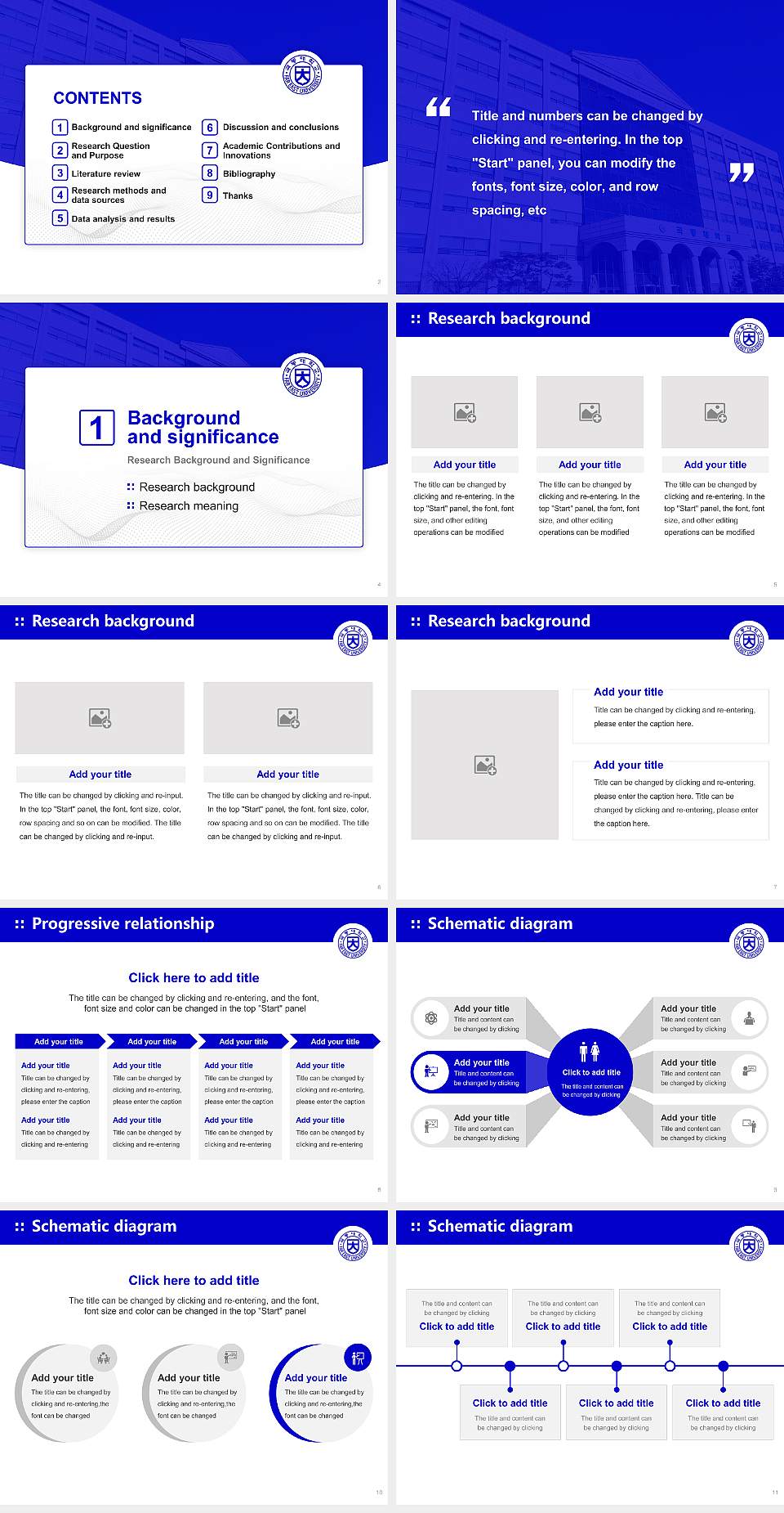Far East University Graduation Thesis Defense PPT Template4:3 ratio PPT effect preview image2