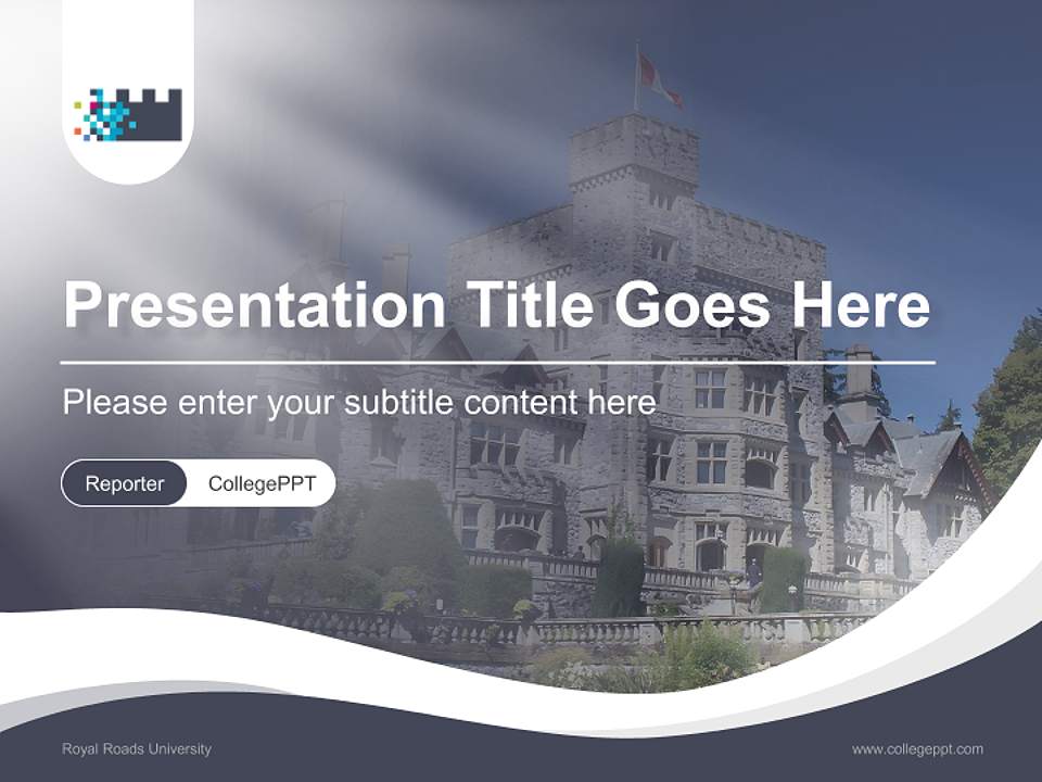 Royal Roads University Lecture Sharing and Networking Event PPT Template4:3 ratio PPT effect preview image4