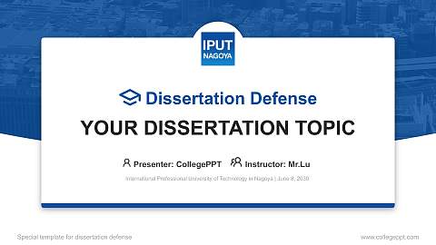 International Professional University of Technology in Nagoya Graduation Thesis Defense PPT Template