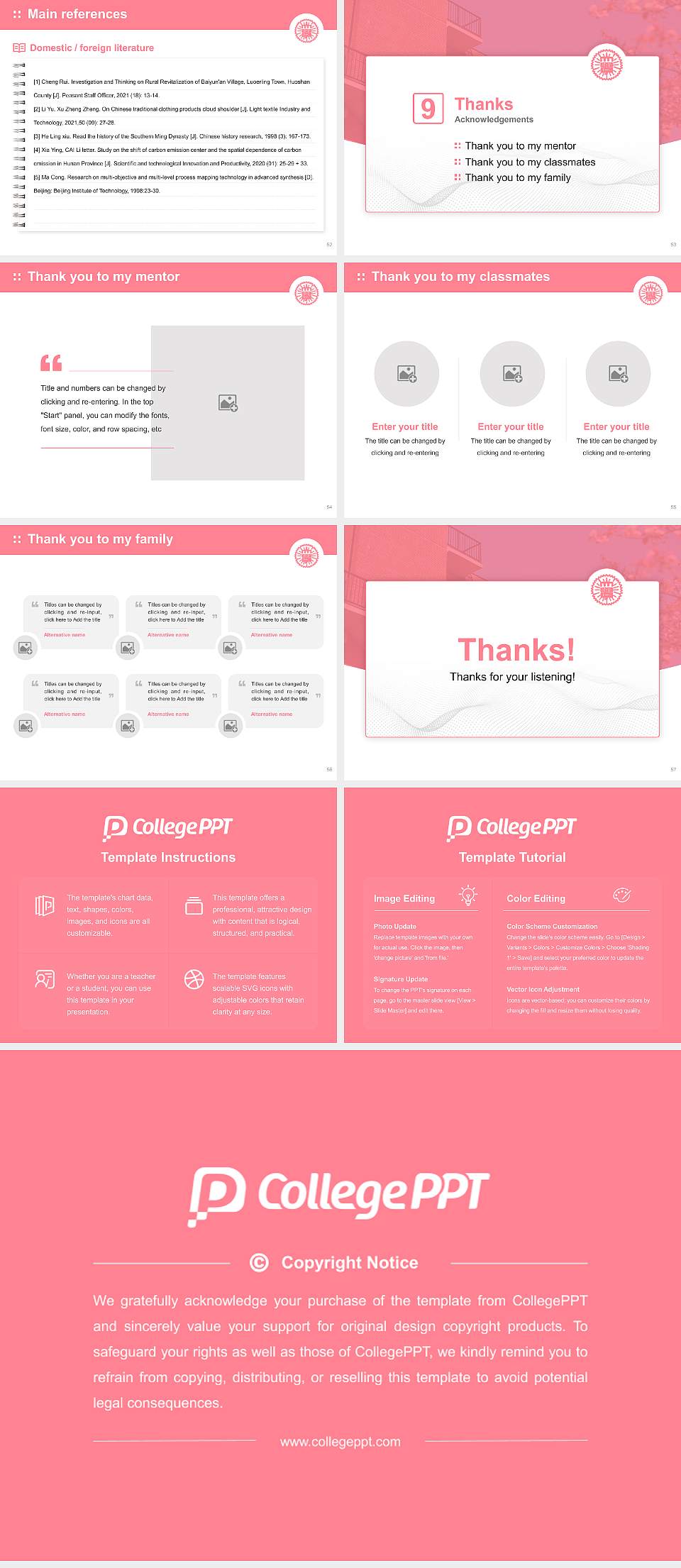 Aikoku Gakuen University Graduation Thesis Defense PPT Template4:3 ratio PPT effect preview image7