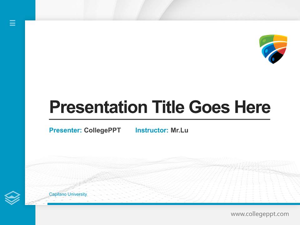 Capilano University Thesis Proposal/Graduation Defense PPT Template4:3 ratio PPT effect preview image5