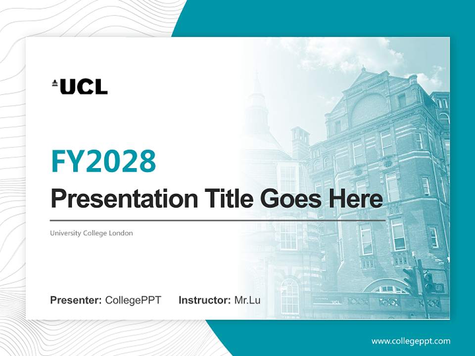 University College London Academic Presentation/Research Findings Report PPT Template4:3 ratio PPT effect preview image5