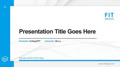 Fukuoka Institute of Technology Thesis Proposal/Graduation Defense PPT Template