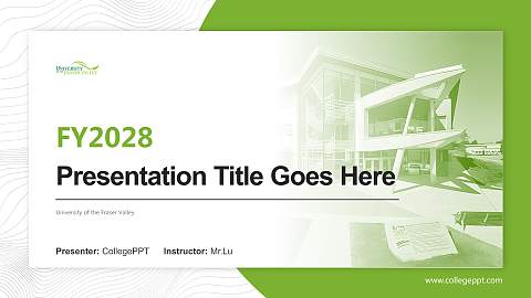 University of the Fraser Valley Academic Presentation/Research Findings Report PPT Template